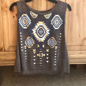 Aztec print tank top